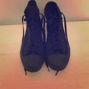 Men’s all black high top Converse